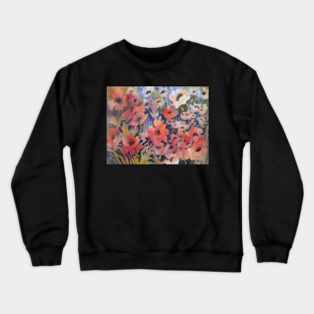 Ode to poppies Crewneck Sweatshirt by bevmorgan